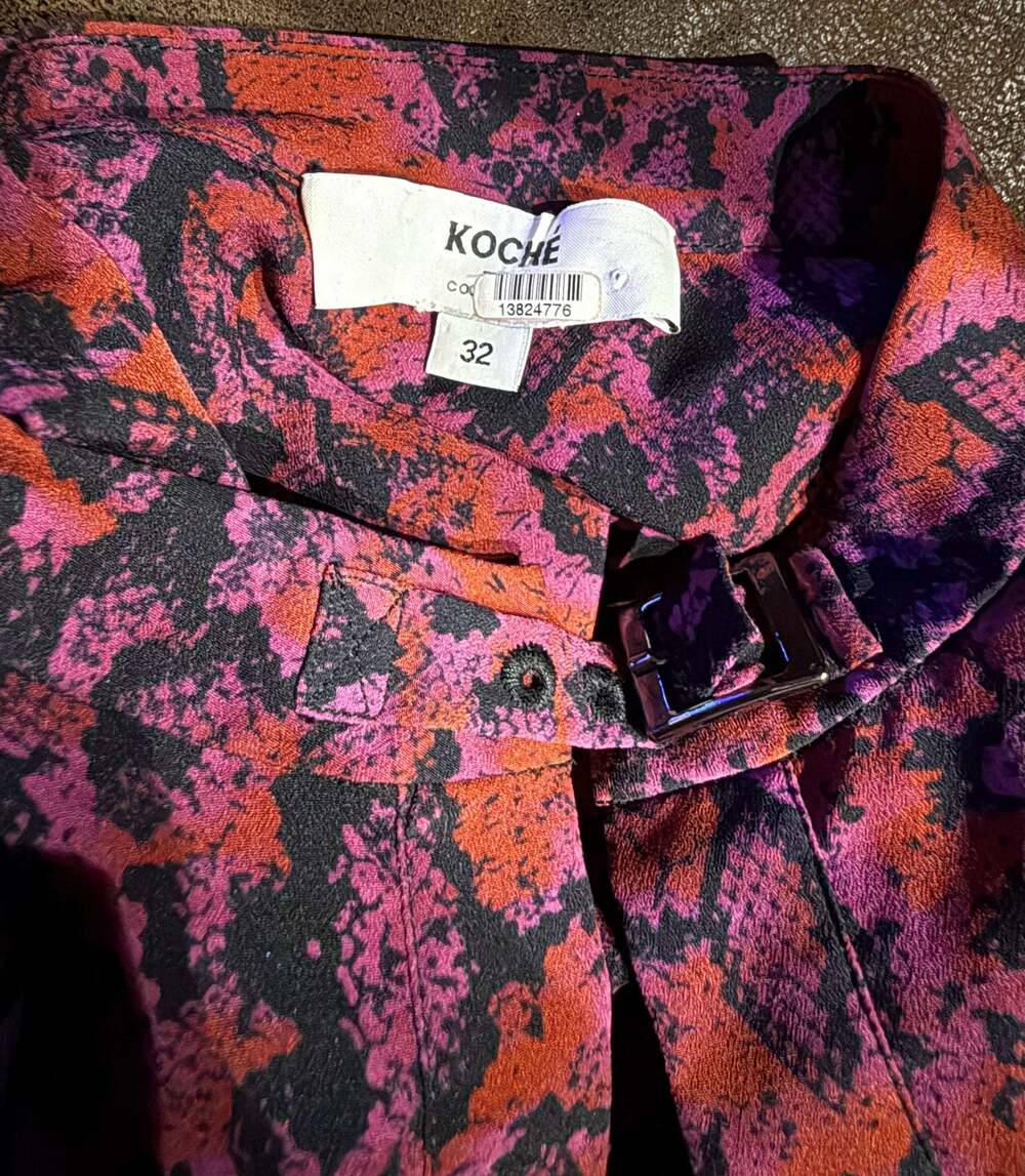 Koché Python Print Buckle Mini Dress - Picture 6 of 8